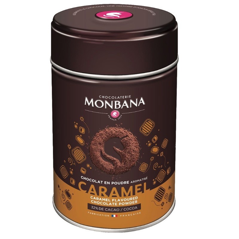 Caramel - Chocolat en poudre arômatisé  250g Monbana