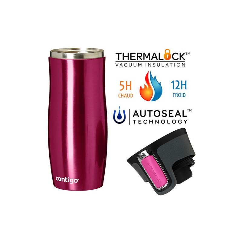 WestLoop Rouge - Thermo mug en acier inoxydable Contigo 470ml