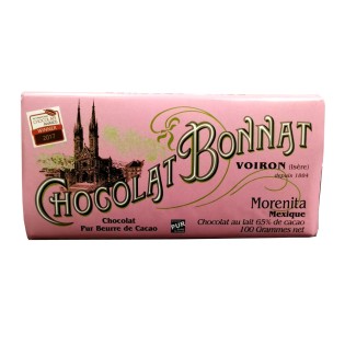Morenita Mexique Lait 65% - Tablette de chocolat au lait 100g Bonnat