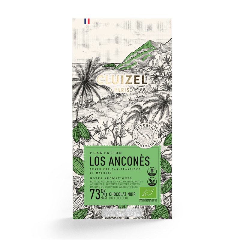 Los Ancones Bio 73% 70g - Tablette de chocolat noir Cluizel