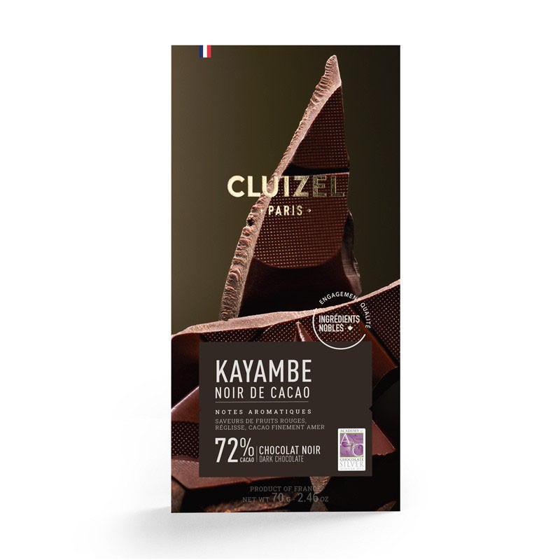 Kayambe 72% - Tablette de chocolat noir 100g Cluizel