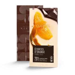 Chocolat Noir 70% écorces d' Orange 100g