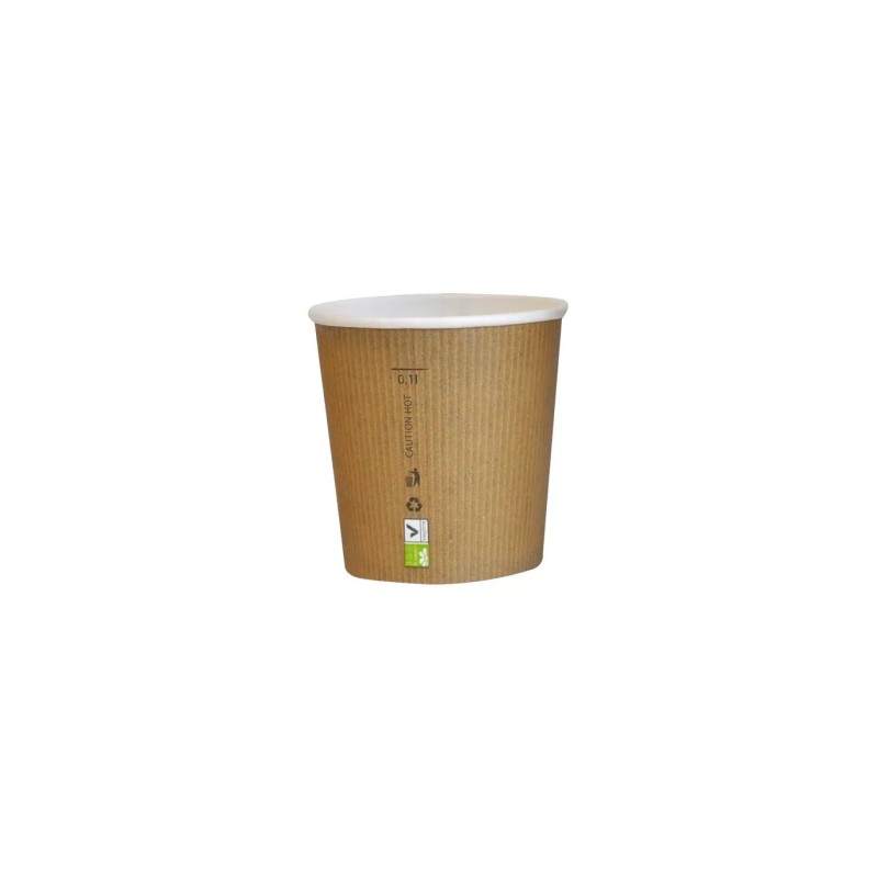 Gobelet à café bio 150 ml/6oz, diamètre 72 mm