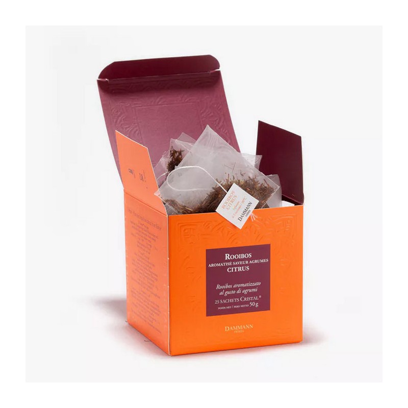 Rooibos Citrus - Boite 25 sachets cristal Dammann