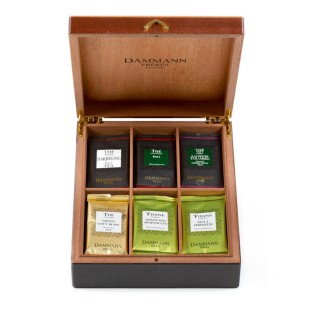 Bienvenue - Coffret en bois 42 sachets de Thés et infusions Suremballés Dammann