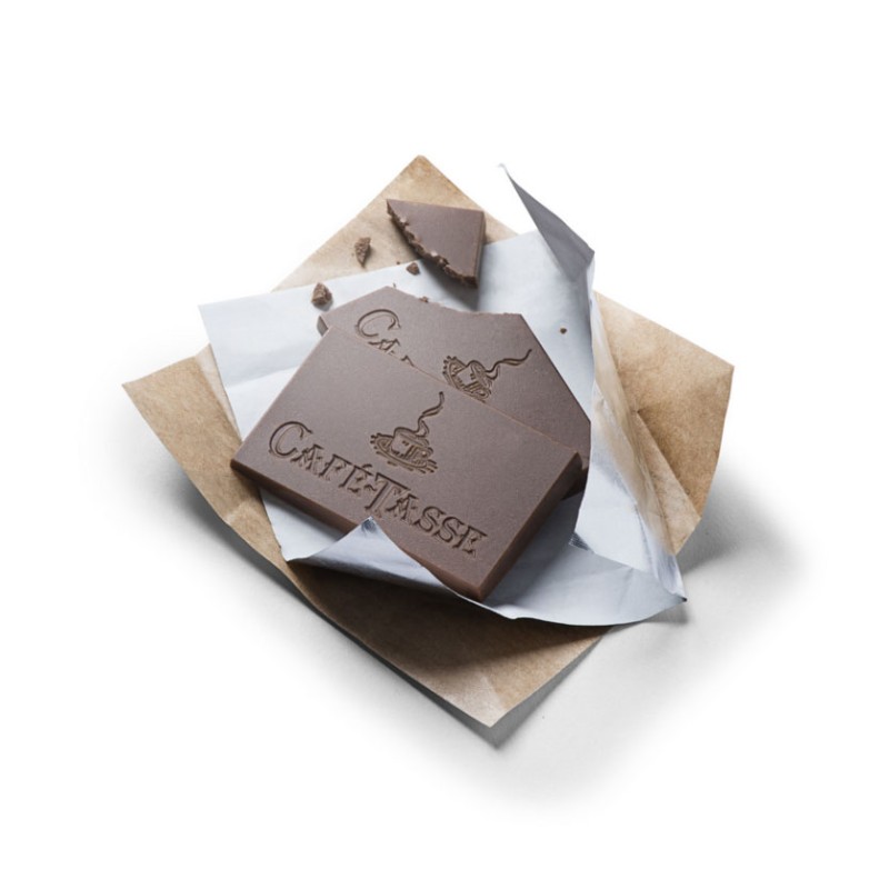 Reglette 26 Mini Tablettes de Chocolat assortis Café-Tasse