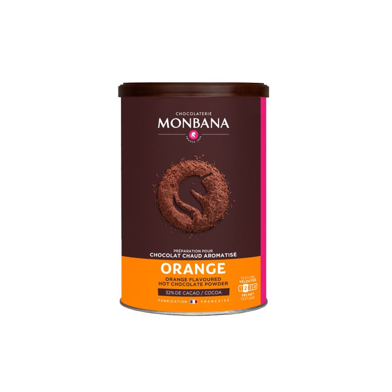 Orange - Chocolat en poudre 250grs Monbana