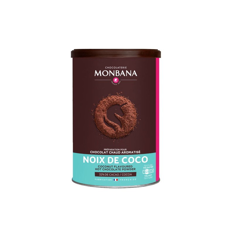 Noix de Coco - Chocolat en poudre arômatisé 250g Monbana